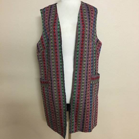 Ample togs vintage rainbow long vest - Picture 1 of 6